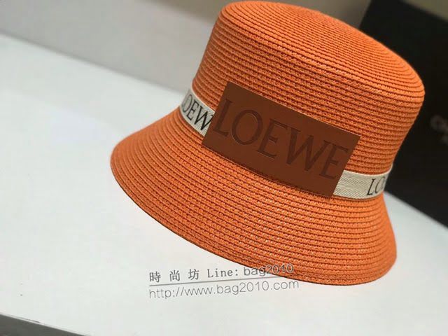 LOEWE爆款女士帽子 羅意威編織禮帽水桶帽草帽  mm1574